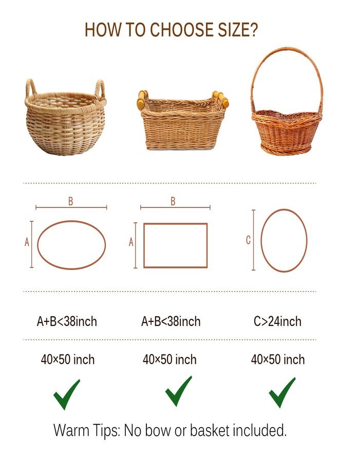 Ebristar Extra Large Cellophane Bags for Gift Baskets 40x50 Inches, 5 PCS Jumbo Clear Shrink Wrap Bags for Gift Baskets, Bridal/Baby Shower Basket, Wedding, Easter Basket, Christmas Gift and More - Image 3